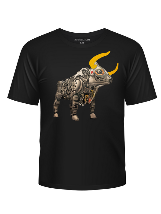 Unisex Ozzy Bull Mechanical T-Shirt (Black)